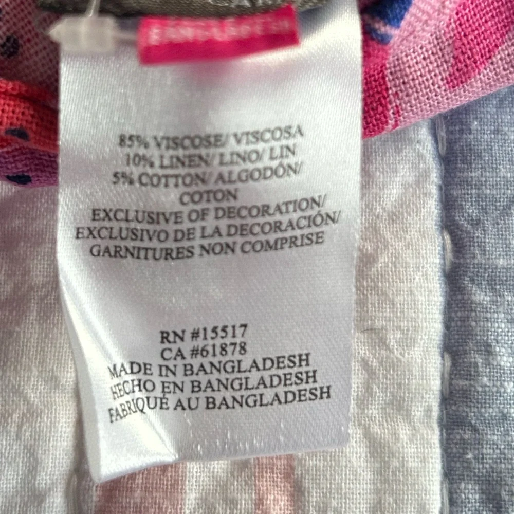 Vince Camuto Kids Viscose/ Linen Blend Vibrant Pink Floral Kids Dress